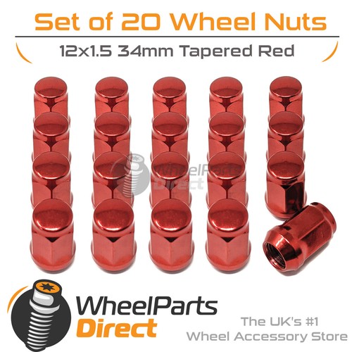 Radmuttern rot 12x1 - radmuttern,