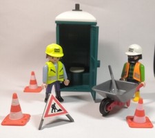 Playmobil 3275 - Mobile Toilette/Dixi mit Bautrupp | VOLLSTÄNDIG | TOP ZUSTAND