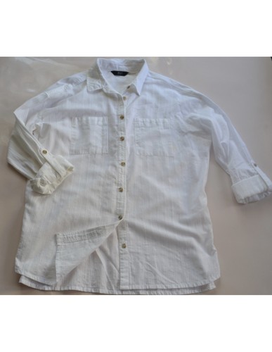 Bluse weiß 44 46 - weiß, gr.