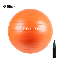 Gymnastik-Ball mit Handpumpe Fitness Yoga Pilates Sitzball orange 65 cm Eduro