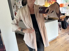 CIGNO NERO Wildleder Veloursleder Jacke Mantel rose rosa 36 38