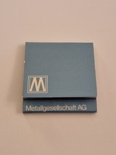 Streichholzheftchen, Metall Gesellschaft AG, Reuterweg 14, 6000 Frankfurt