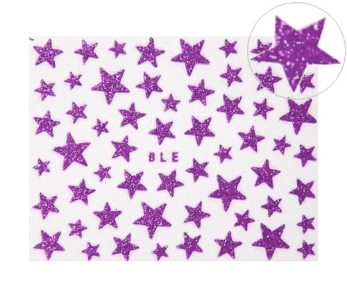 Glitter nagelsticker sterne - nagelsticker,