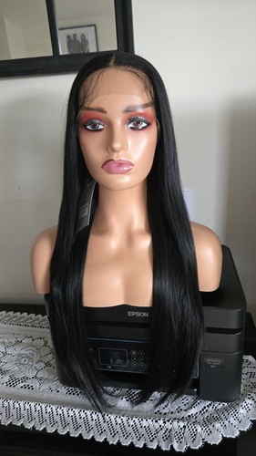 Schwarze glatte lace front - schwarze,