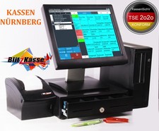 15" Kasse für Gastronomie Restaurant Cafe Bar: Touchscreen, Drucker, Kassenlade