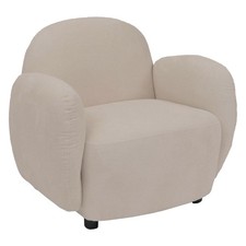 B-Ware Sessel MCW-P33, Stoff/Textil Chenille (330 g/m²) Öko-Tex, creme