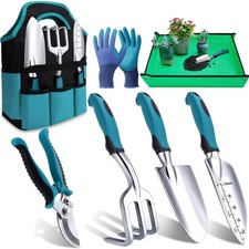 Garten Werkzeug Set 7 Teile rostfrei Aluminium Gartengeräte Gartenarbeit Zubehör