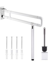 Toilettengriff 75 cm Behinderten-Toiletten-Griff-Ständer Edelstahl 150kg Faltbar