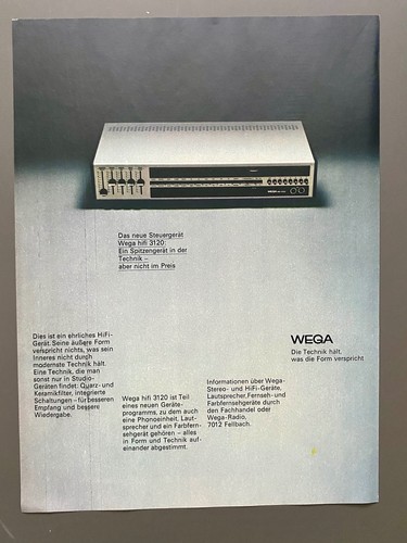 Wega fellbach hifi 3120 - wega,
