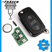 FUNKSCHLÜSSEL FÜR AUDI TT A6 A8 FERNBEDIENUNG 433MHz ID48 4D0837231K + FRÄSEN