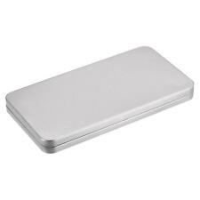Metall Blechdose Weißblech Behälter mit Deckeln 6.69"x3.54"x0.59" Silberton