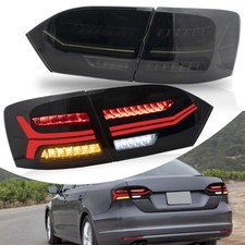 Paar VLAND Grau LED-Rückleuchten für 2011-14 Volkswagen Jetta Mk6 Gelb Blinker
