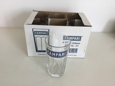 6 Campari Gläser Vintage