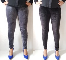 Damen Winterhose Gr. 38-48 SAMT-OPTIK  Leggins Legins Fellgefüttert Thermo Warm
