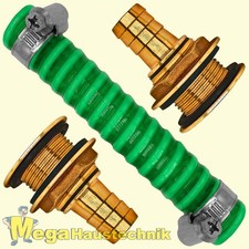 Regentonnendurchführung Verbinder 1 Zoll Saugschlauch Überlauf Wasserfass