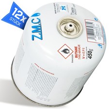 ZMC 12x Gaskartuschen 450g, 990ml Propan Butan Gas Schraubkartusche Eurogewinde