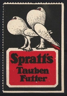 Reklamemarke spratt tauben - spratt,,