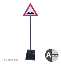 Verkehrsschild 1:14 - Unebene