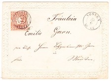 Sachsen Zierbrief Nr. 15 Nummernstempel 74 Nossen nach Meißen, Zierrahmen, schön