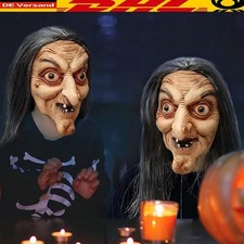 Hexenmaske gruselig mit langen - gruselig,