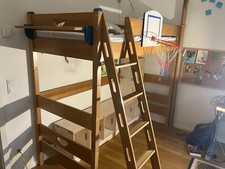 Paidi 160 Hochbett, Liegefläche 90cmx200cm, mit schräger Leiter