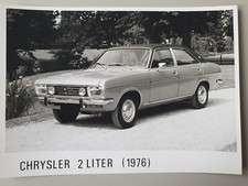 Simca Chrysler 2 Liter Presseinformation Modelljahr 1976 mit S/W-Hochglanzfoto