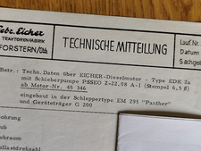 Eicher EDK2a Em295 Panther G200 Geräteträger Daten Einstellwerte Prospekt 24