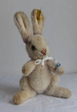 alter Steiff Dralon Hase 1950er/60er Jahre kleinere Ausführung 17 cm