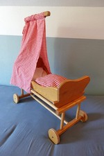 DECOR SPIELZEUG Puppenwiege, Puppenbett - Vintage - 70er Jahre - Holzspielzeug