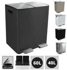 Mülleimer Abfalleimer Abfallsammler Treteimer Mülltrenner Abfallbehälter 40/60 L