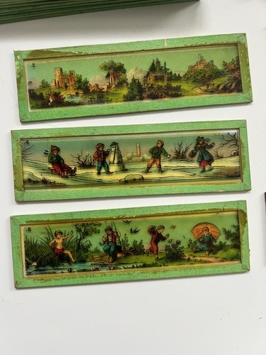 Farbige diorama glas dias - diorama,