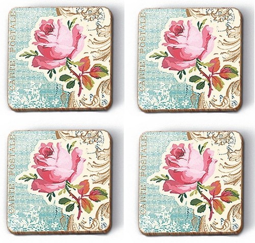 Kork untersetzer roses of - 4, "roses