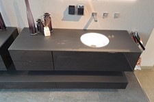 Alape Waschtisch-Möbel-Kombi als BlackEdition Breite 145cm Becken rechts