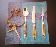 Jagdbesteck,Filzwickeltasche,N