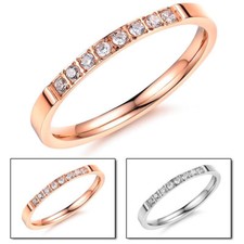 Damen Half Eternity Ring 2 mm