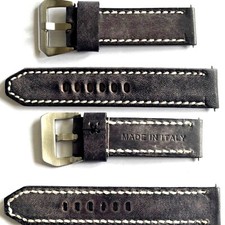 Vintage Italy Echt Leder Uhrband 18,20,22,24,mm Uhrenarmband Leather Watch Strap