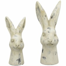 Hasenbüste terracotta creme - terracotta,