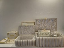 Braut  Hochzeitstruhe 3tlg. aus Samt - Truhe + Kuran Set Samt 4tlg pleksi Gold 