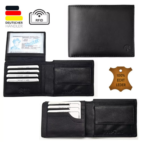 Geldbörse echtleder mit - geldbörse,