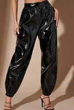 Lackhose PU Lack Leder Hose Gr.S 36 38