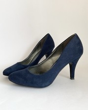 Pumps High Heels Gr. 38 Deichmann Graceland Navy blau Absatz Schuhe