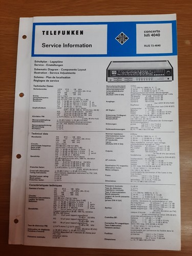 Telefunken service manual - telefunken,