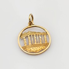 Anhänger Gold Tempelmotiv der