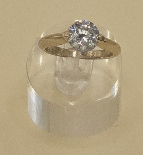 Solitaer ring 835 silber - solitaer,