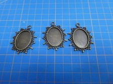 Medallion Anhänger zum Basteln 3 Stück