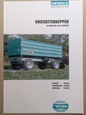 MENGELE Dreiseitenkipper Tandem Zweiachs Kipper Prospekt Traktor Schlepper