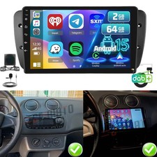 DAB+ Android 15 Apple Carplay Autoradio Für Seat Ibiza 6j 2009-2013 GPS WIFI BT