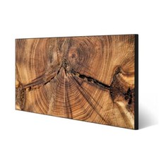 Magnettafel 78x37cm Pinnwand aus Metall mit Motiv Jahresringe