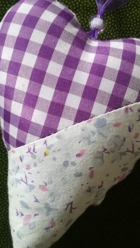 Herz lila weiss bunt - lila, blumen