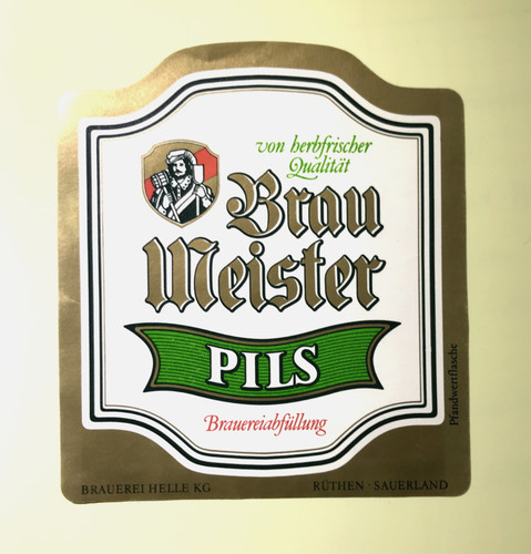 Altes bieretikett brauerei - bieretikett,